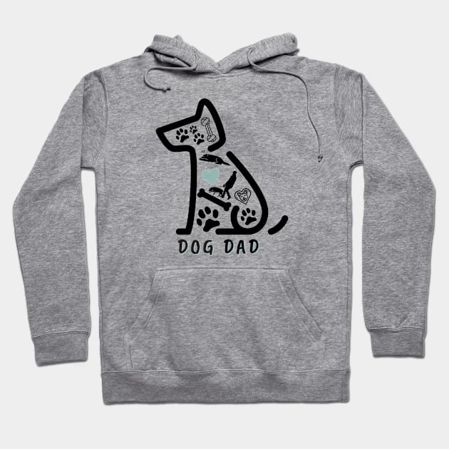 Dog Dad Hoodie by Rebecca Abraxas - Brilliant Possibili Tees